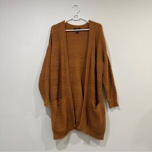 Dark Mustard Oversized Blanket Knit Cardigan (+ Pockets)